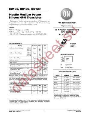 BD139G datasheet  